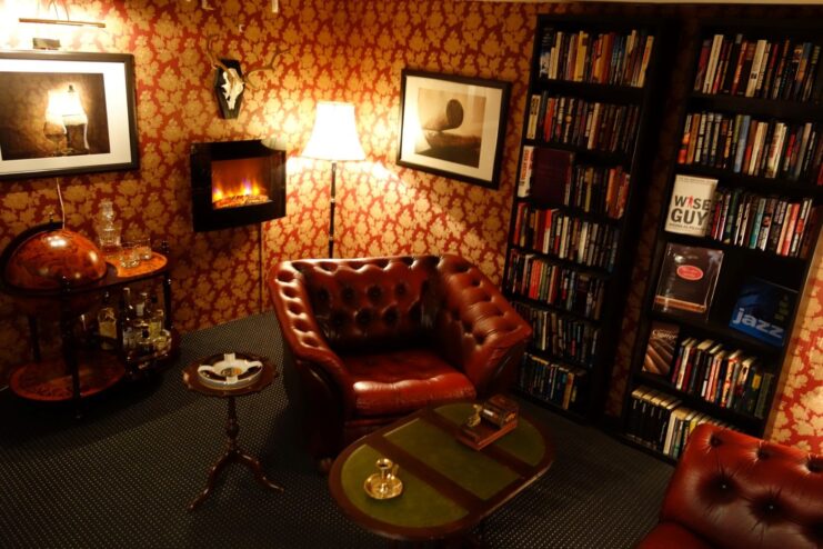 The Lounge and Library man cave